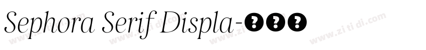 Sephora Serif Displa字体转换